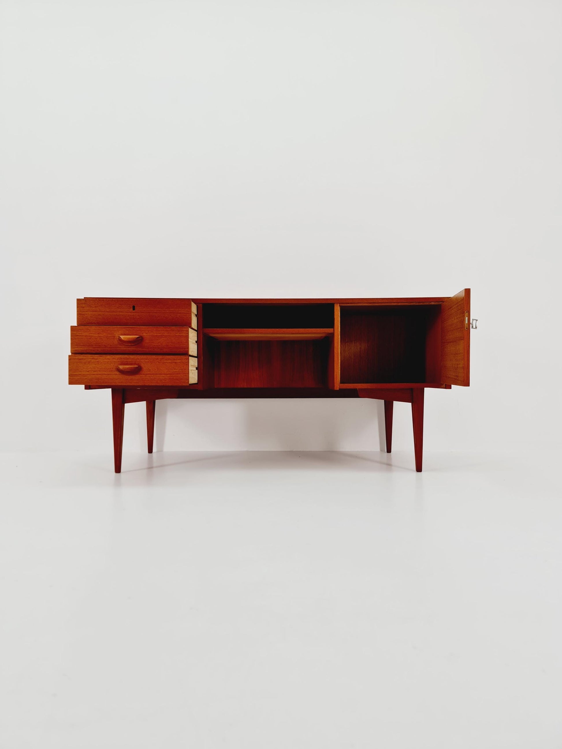 German teak desk by Hilker for Omnia, 1960s