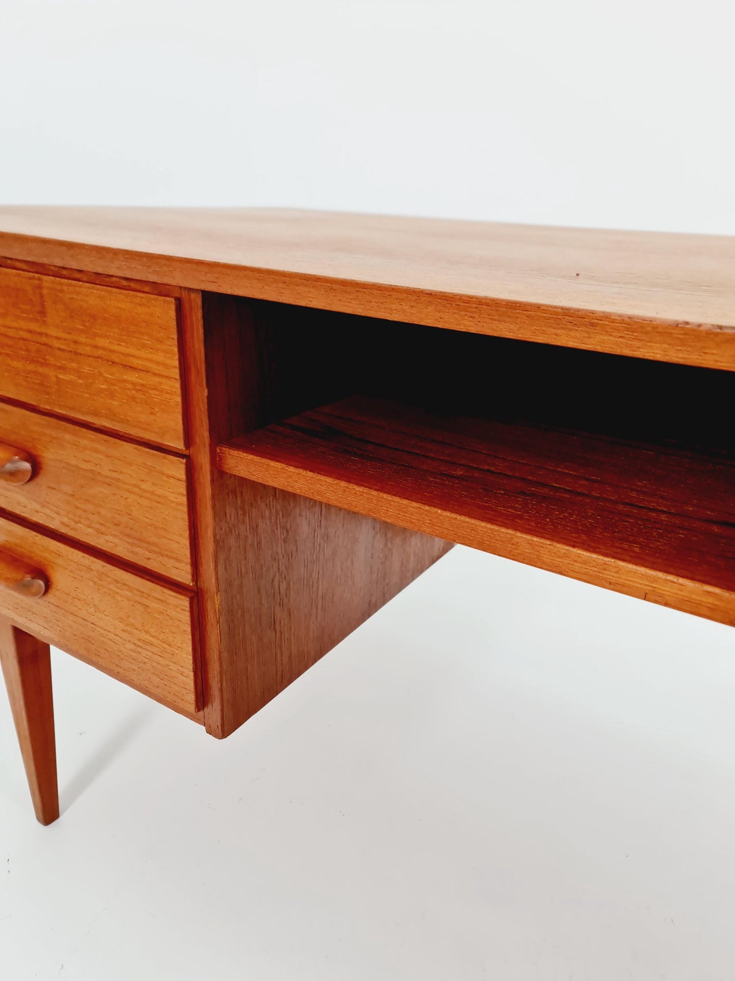 German teak desk by Hilker for Omnia, 1960s