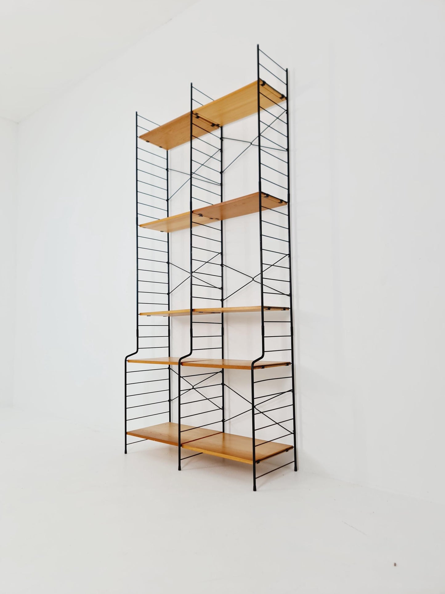 Freestanding vintage string bookshelf in Eshe , 1950s by WHB Germnay