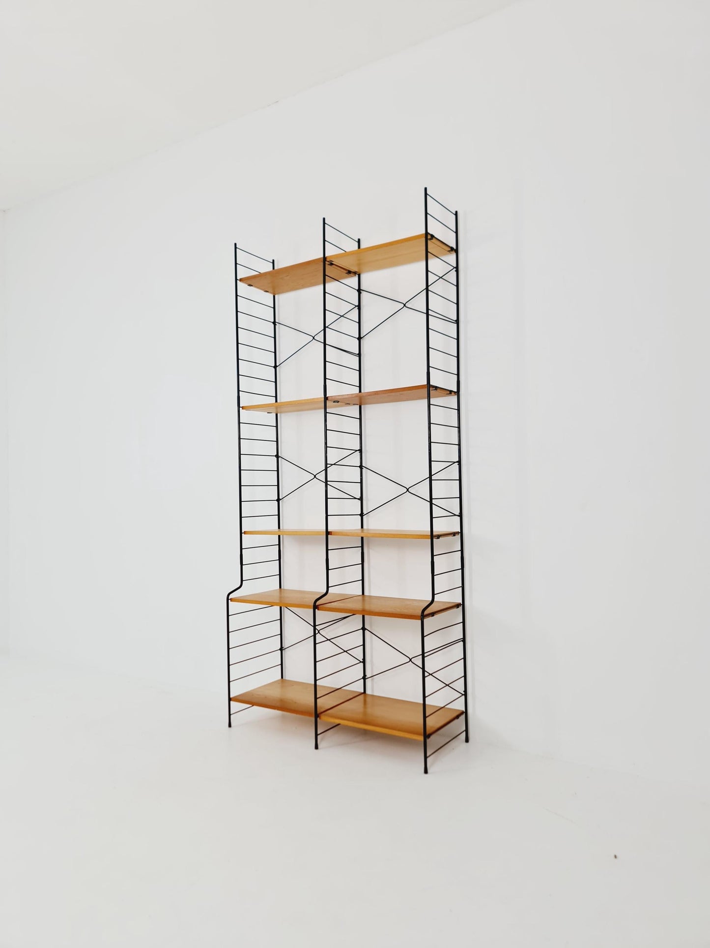 Freestanding vintage string bookshelf in Eshe , 1950s by WHB Germnay