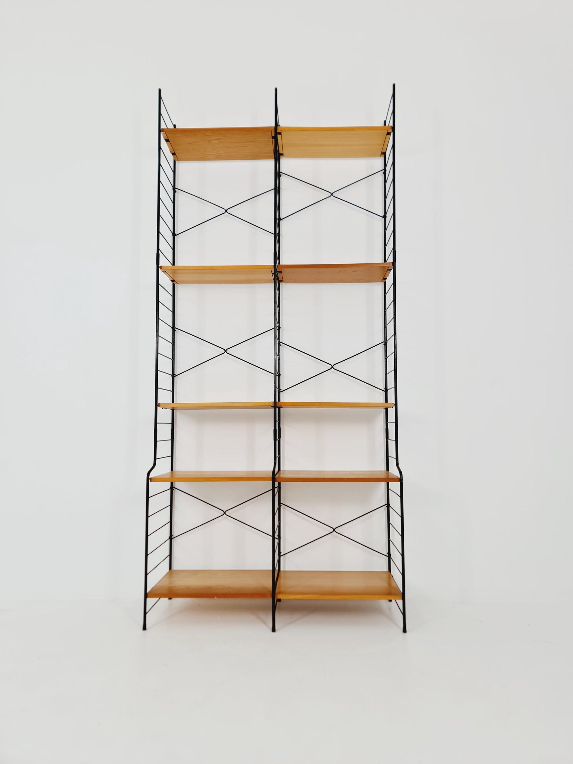 Freestanding vintage string bookshelf in Eshe , 1950s by WHB Germnay