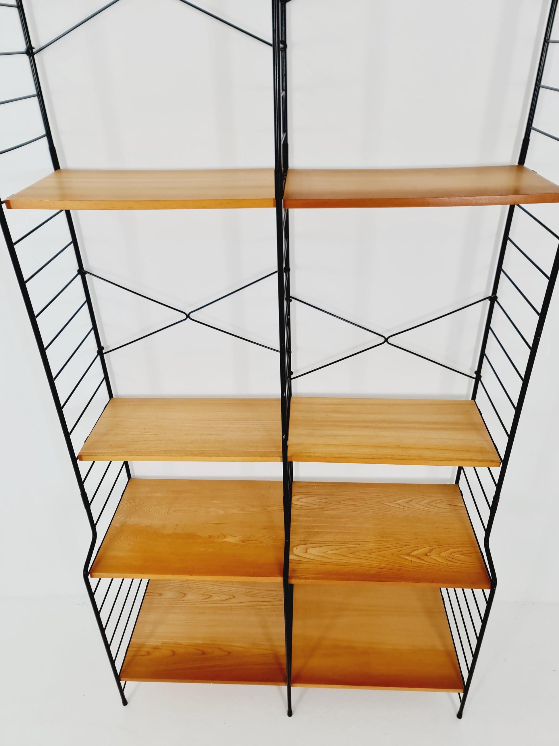 Freestanding vintage string bookshelf in Eshe , 1950s by WHB Germnay