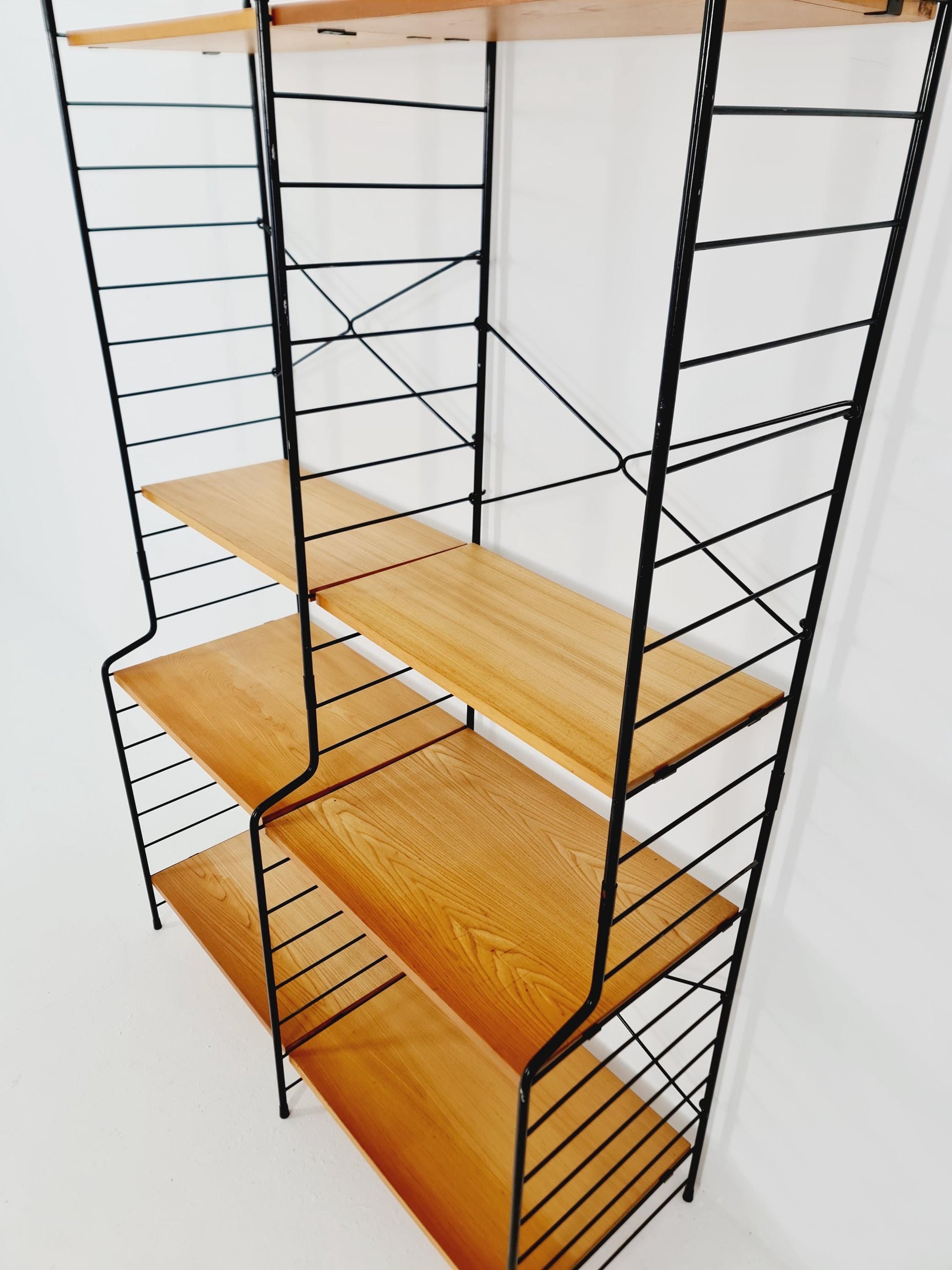 Freestanding vintage string bookshelf in Eshe , 1950s by WHB Germnay