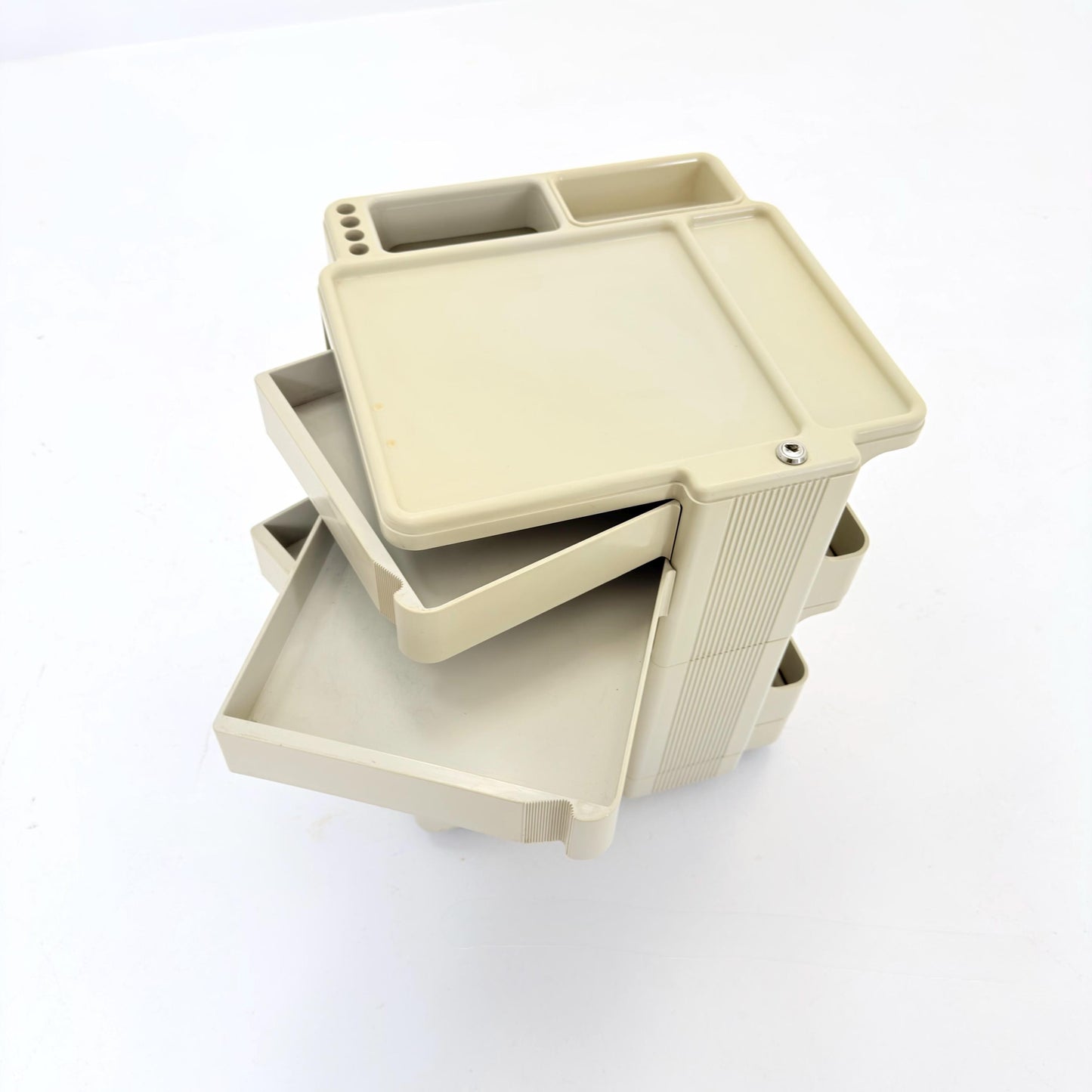 Rare Neolt Superstile Organizer Trolley | Italian Mid Century Storage Cart | Vintage ABS Office Design 1970s.