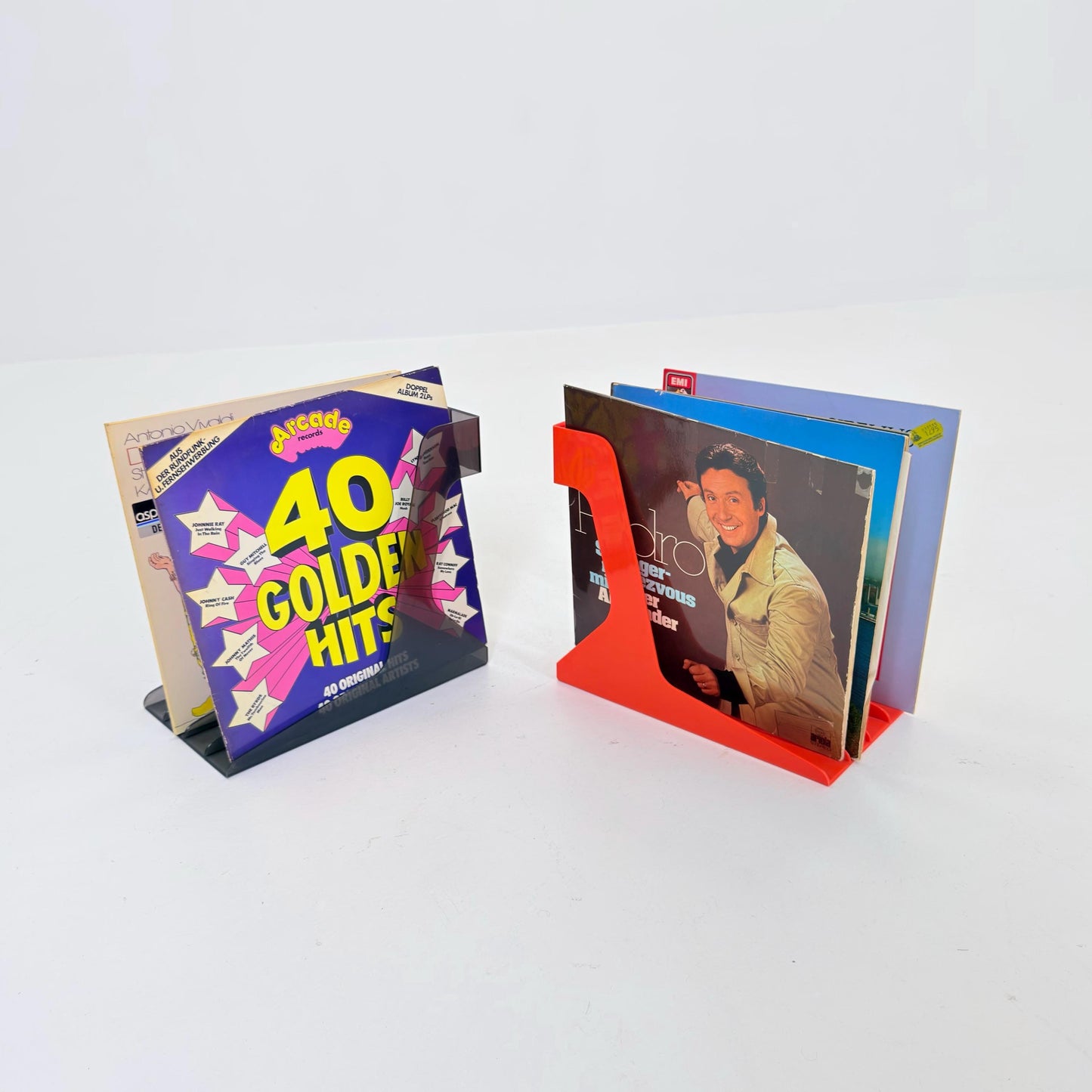 Set of 2 Spaceage Vintage LP rack by Gustavsberg Sven-Eric Juhlin 1970s