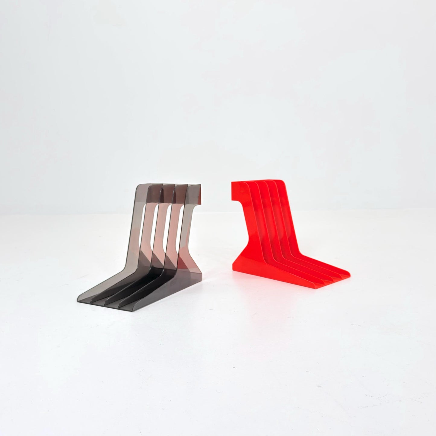 Set of 2 Spaceage Vintage LP rack by Gustavsberg Sven-Eric Juhlin 1970s