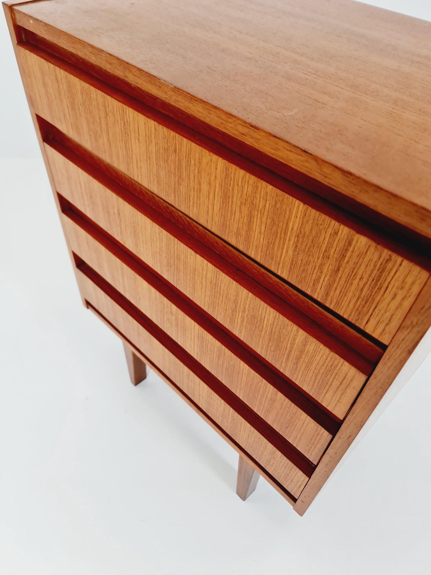 Midcentury German Teak chest of drawers / 4 drawers cabinet by Boehme , 1960s