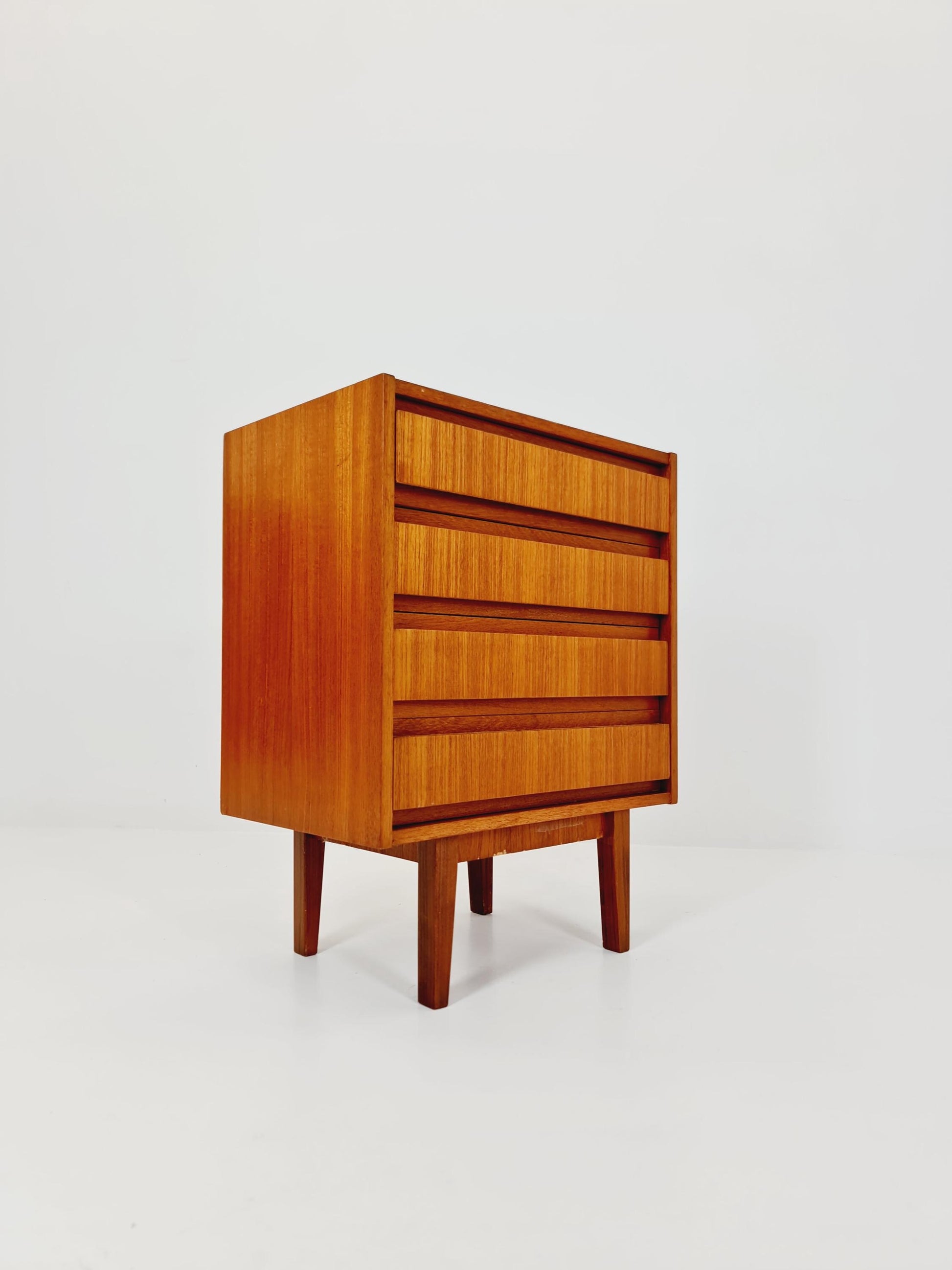 Midcentury German Teak chest of drawers / 4 drawers cabinet by Boehme , 1960s