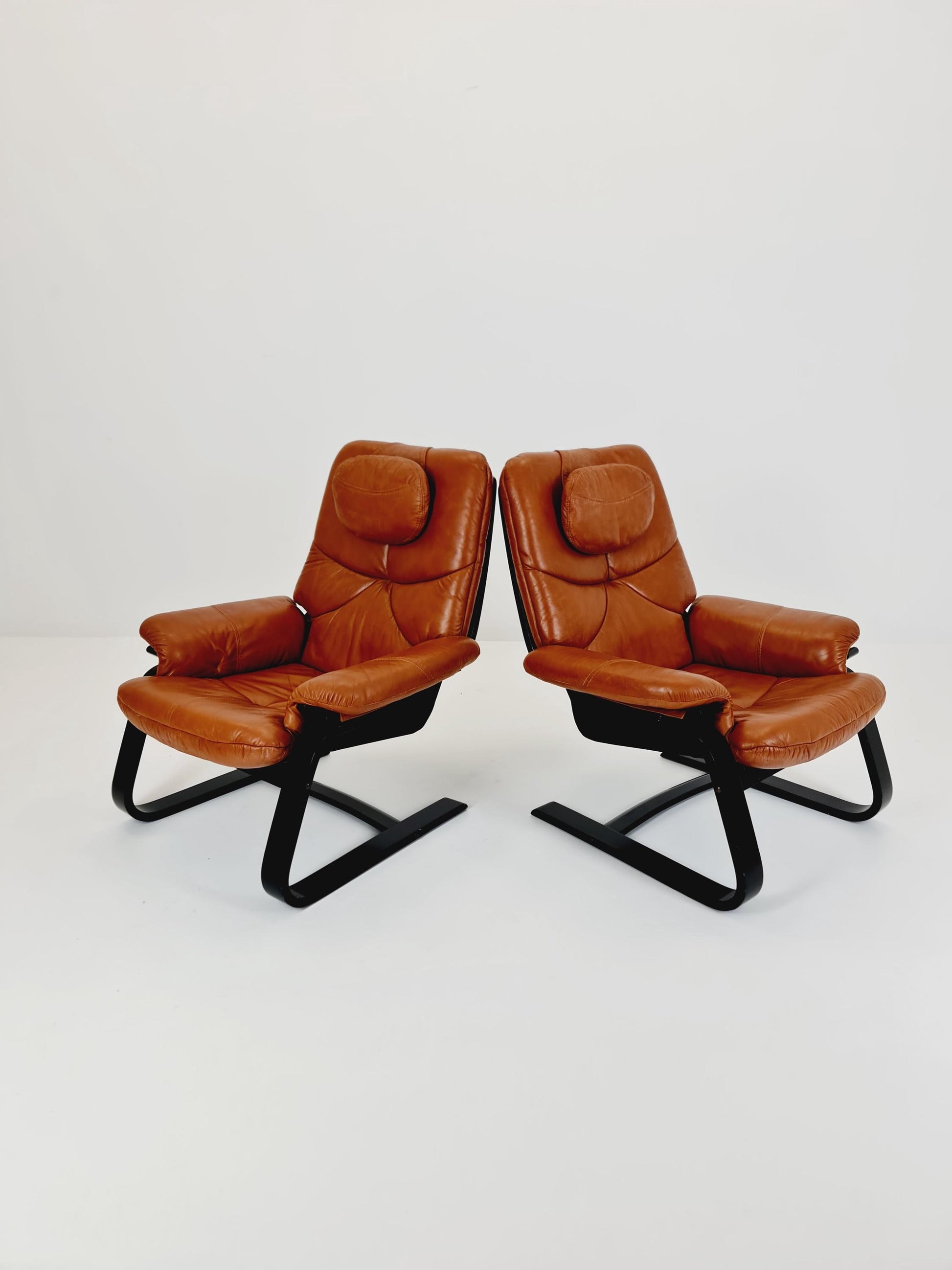 Mid century Armchairs By Ake Fribyter 1970s Set of 2