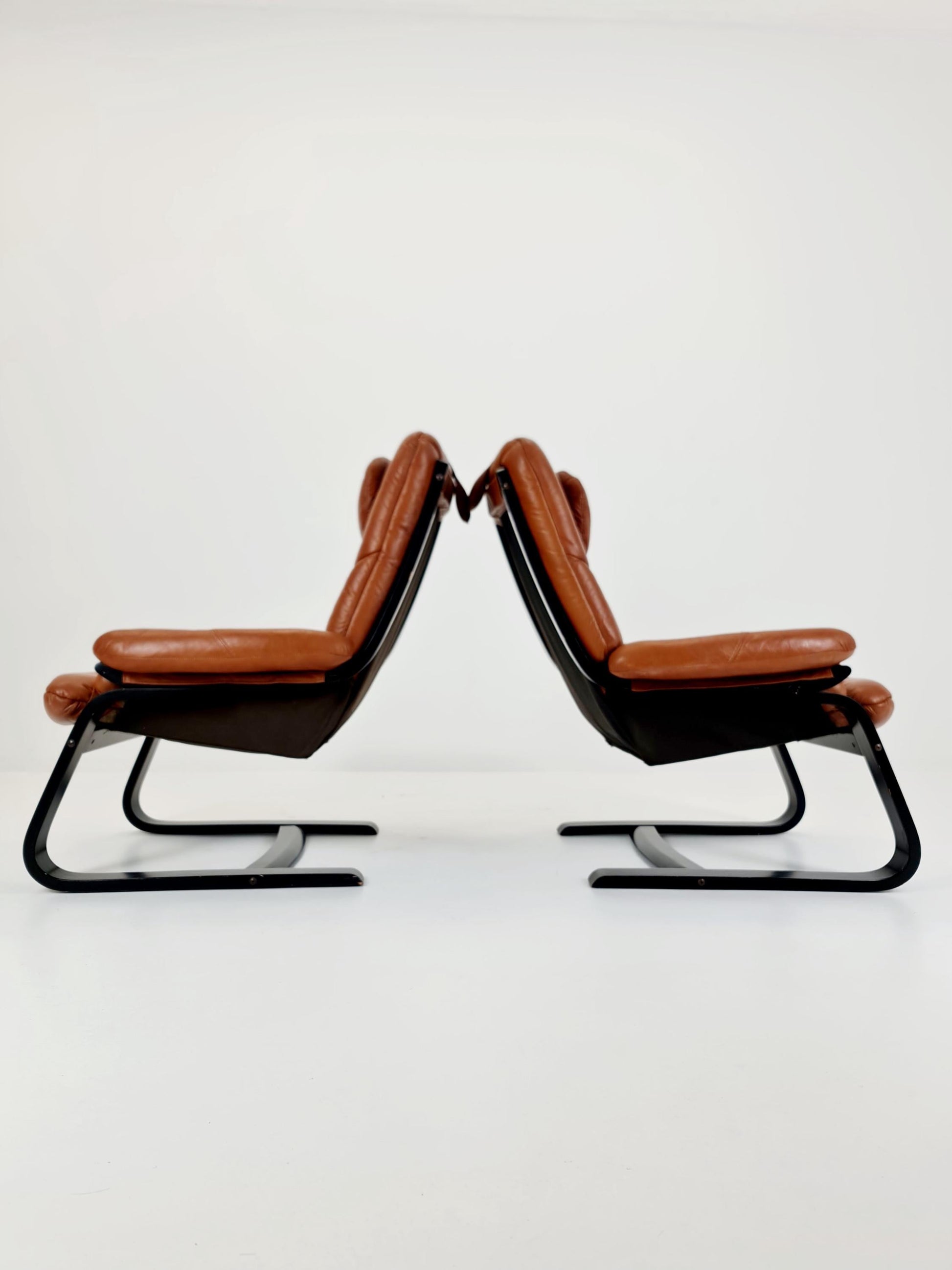 Mid century Armchairs By Ake Fribyter 1970s Set of 2