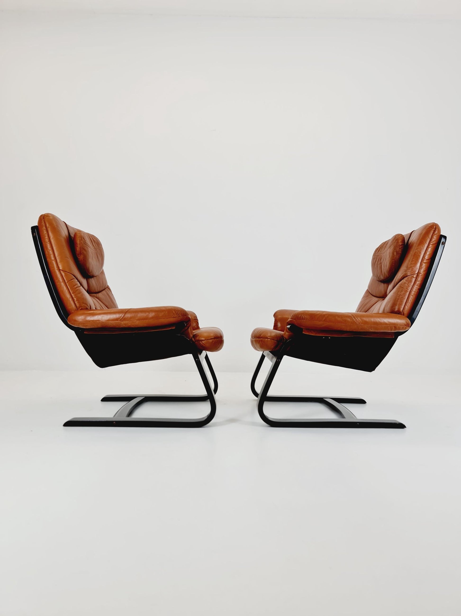 Mid century Armchairs By Ake Fribyter 1970s Set of 2