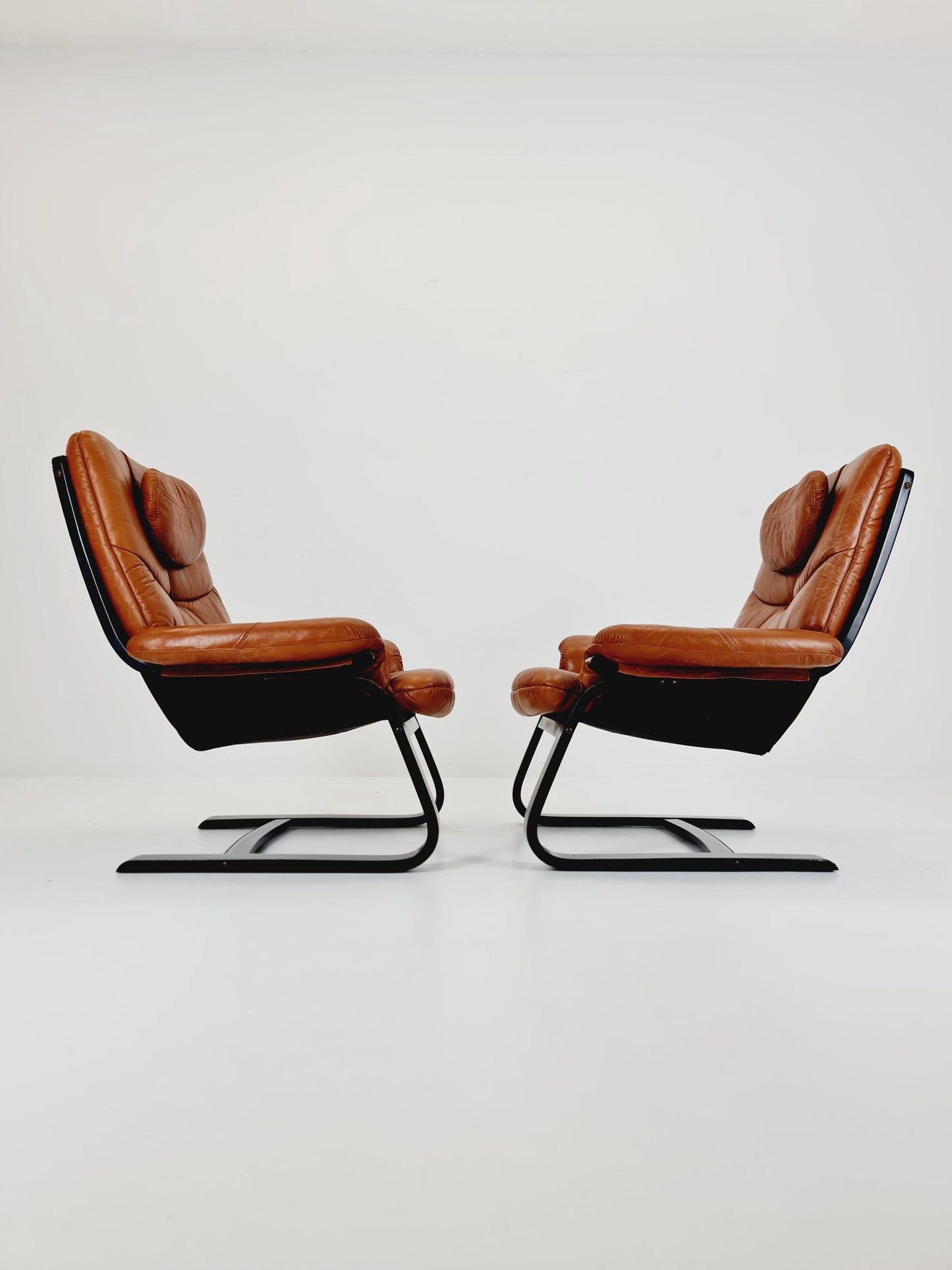 Mid century Armchairs By Ake Fribyter 1970s Set of 2