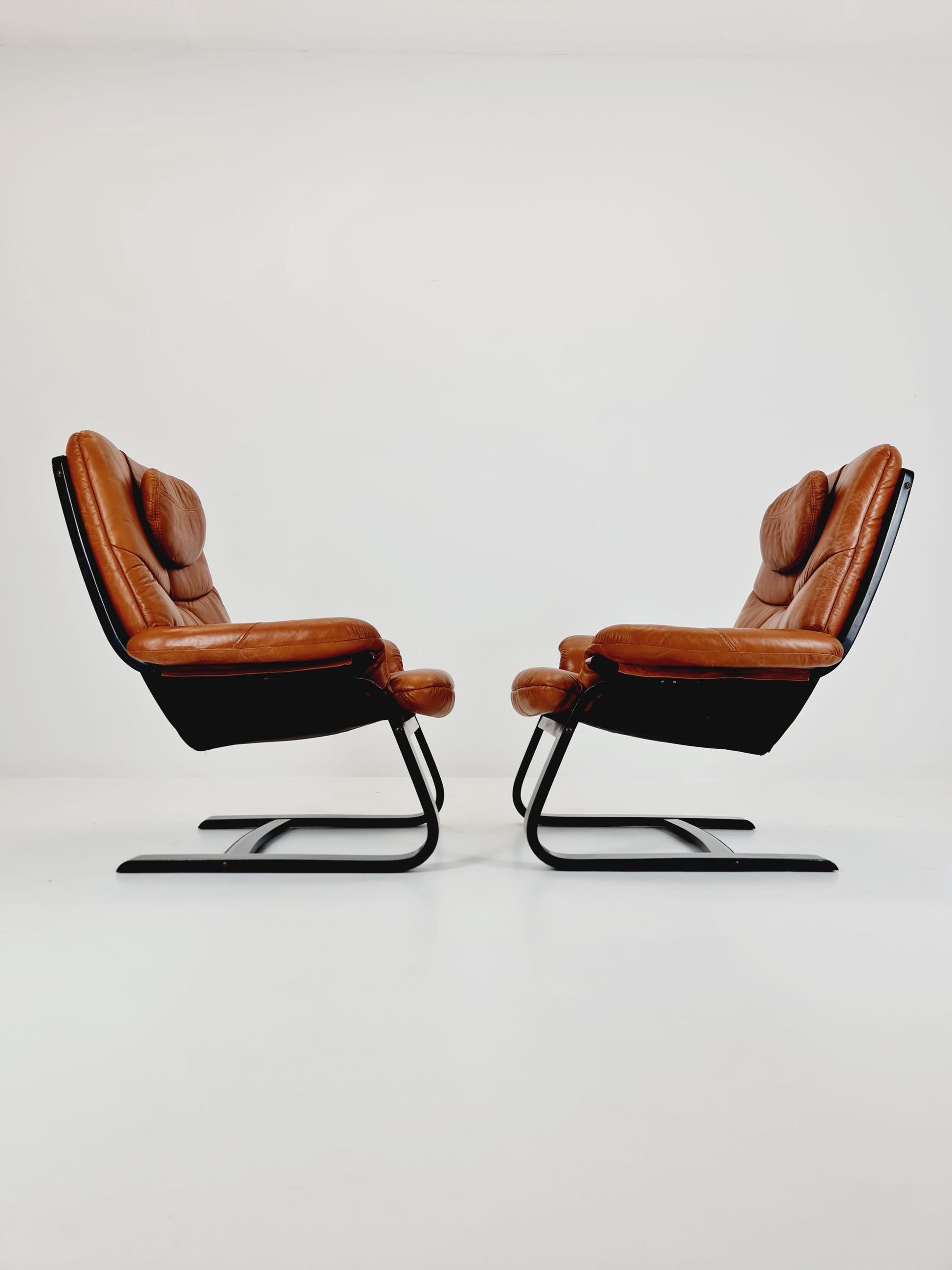 Mid century Armchairs By Ake Fribyter 1970s Set of 2