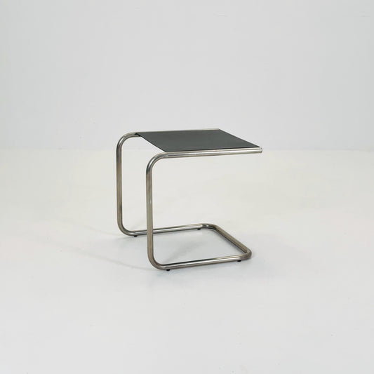 FIAM Club Side Table | Bauhaus Design Italy | Metal & Chrome | Black Modernist Side Table | Outdoor / Indoor
