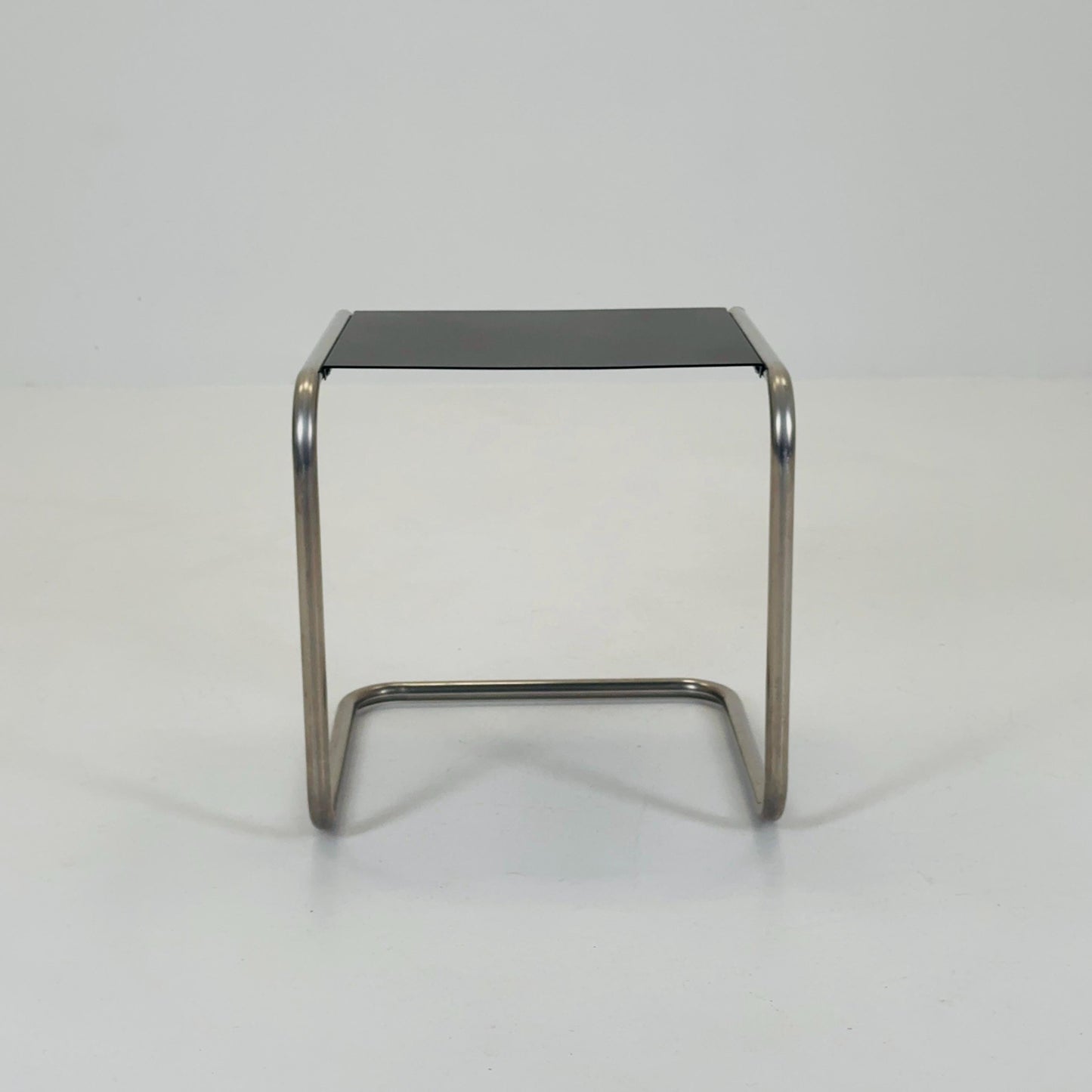 FIAM Club Side Table | Bauhaus Design Italy | Metal & Chrome | Black Modernist Side Table | Outdoor / Indoor