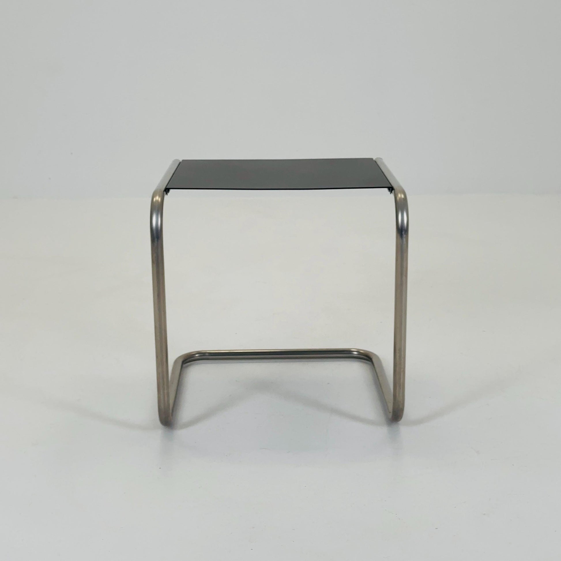 FIAM Club Side Table | Bauhaus Design Italy | Metal & Chrome | Black Modernist Side Table | Outdoor / Indoor