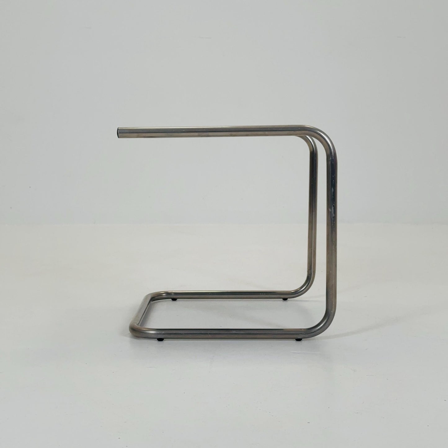 FIAM Club Side Table | Bauhaus Design Italy | Metal & Chrome | Black Modernist Side Table | Outdoor / Indoor