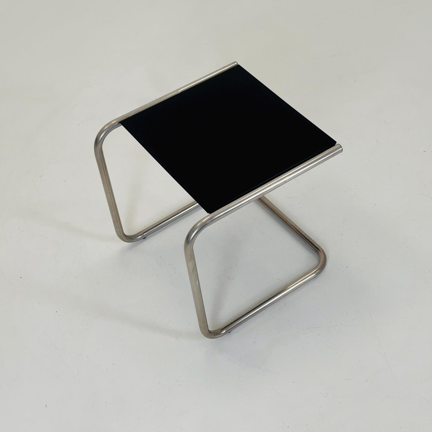 FIAM Club Side Table | Bauhaus Design Italy | Metal & Chrome | Black Modernist Side Table | Outdoor / Indoor