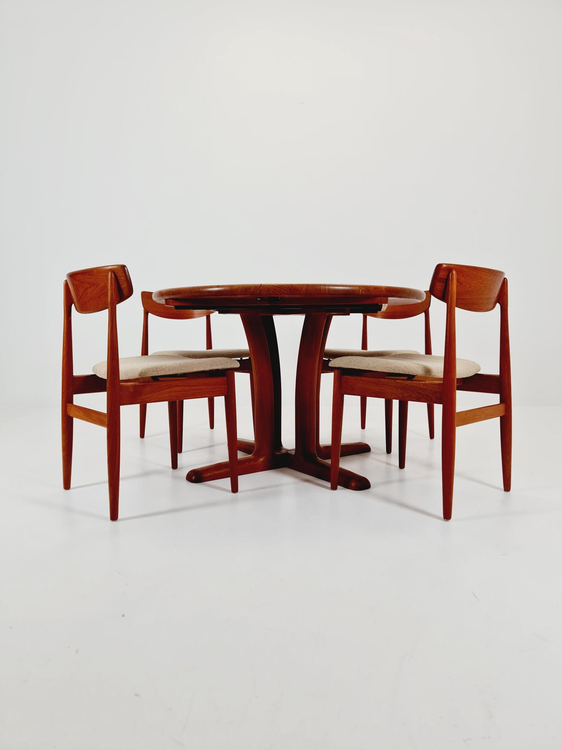 Vintage Midcentury German teak chairs by Casala, 1960s set of 4