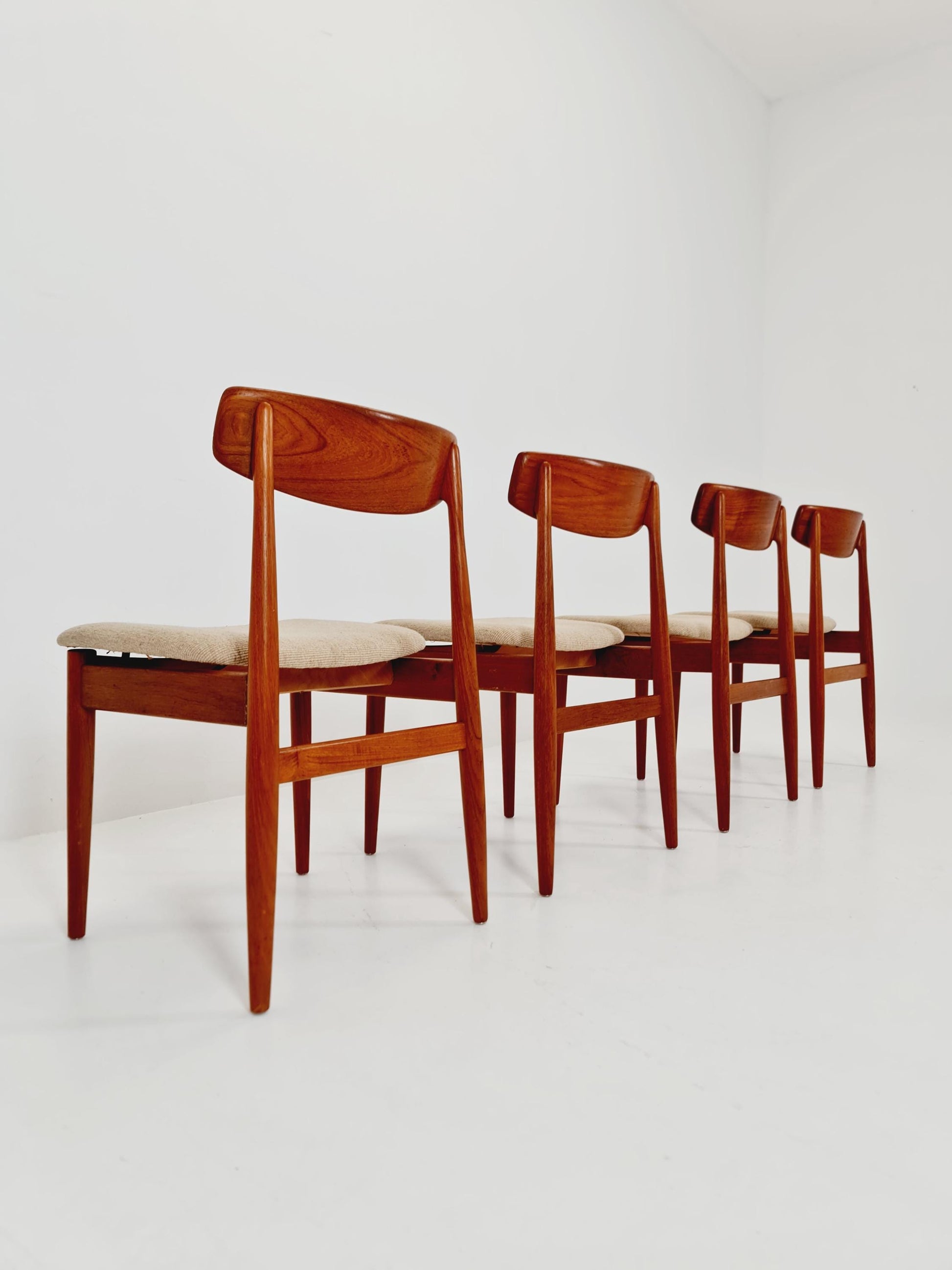 Vintage Midcentury German teak chairs by Casala, 1960s set of 4
