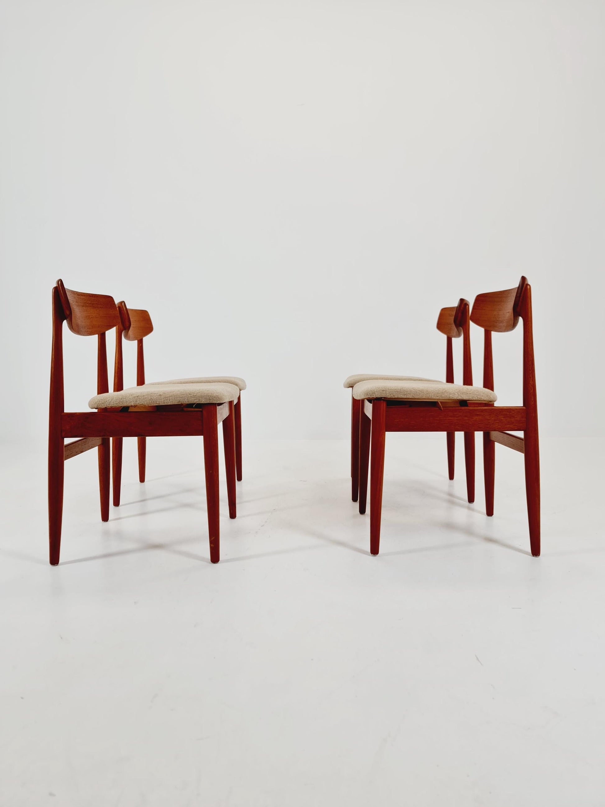 Vintage Midcentury German teak chairs by Casala, 1960s set of 4