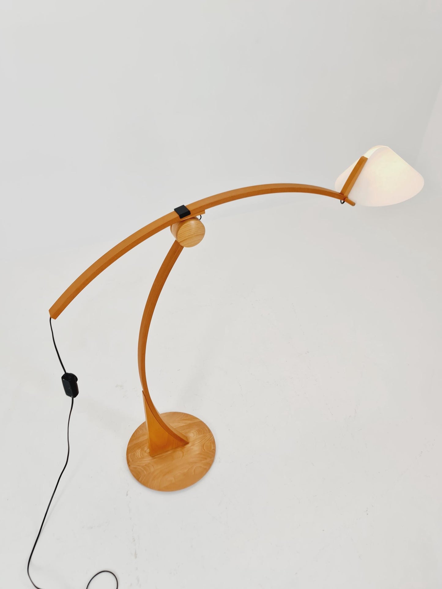 Mid century rare beech floor lamp by Domus Denmark 1970s