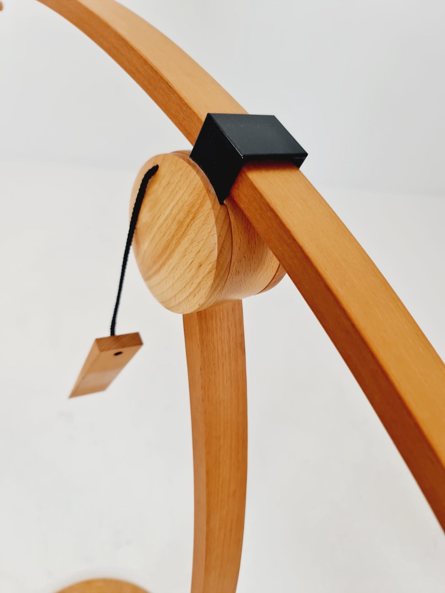 Mid century rare beech floor lamp by Domus Denmark 1970s