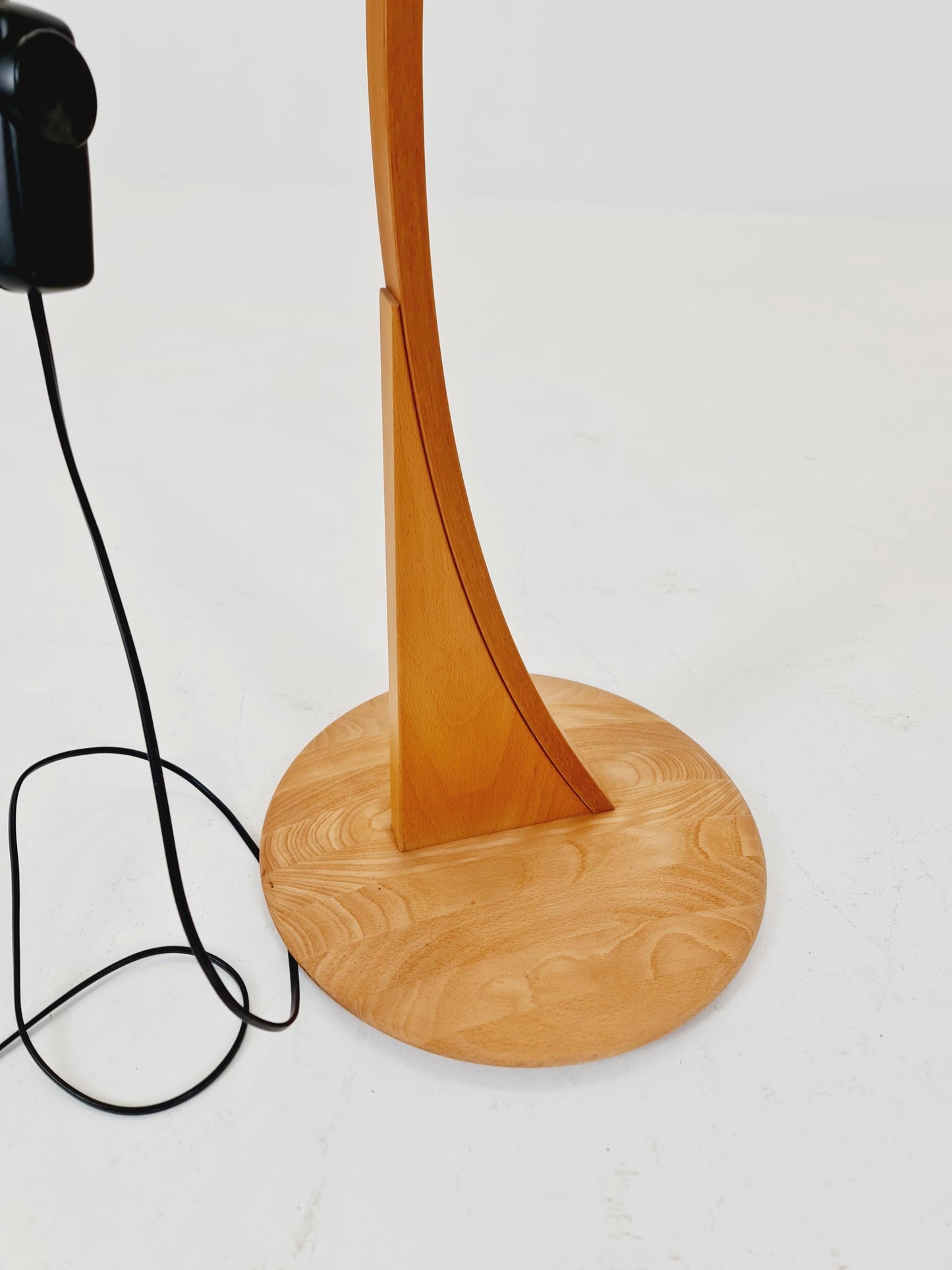 Mid century rare beech floor lamp by Domus Denmark 1970s