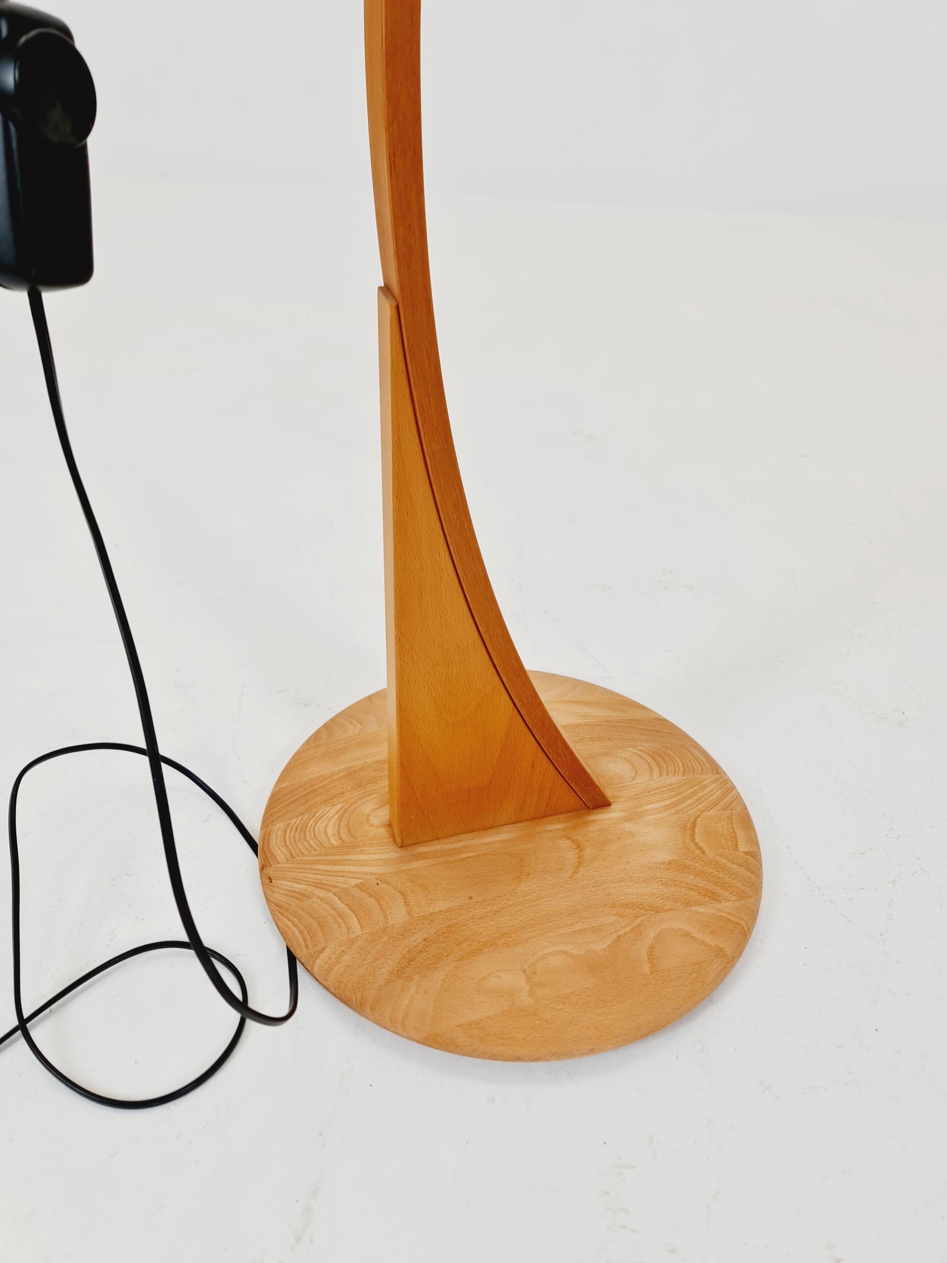 Mid century rare beech floor lamp by Domus Denmark 1970s