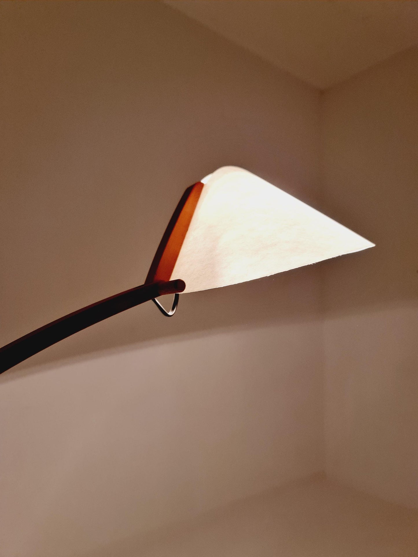 Mid century rare beech floor lamp by Domus Denmark 1970s
