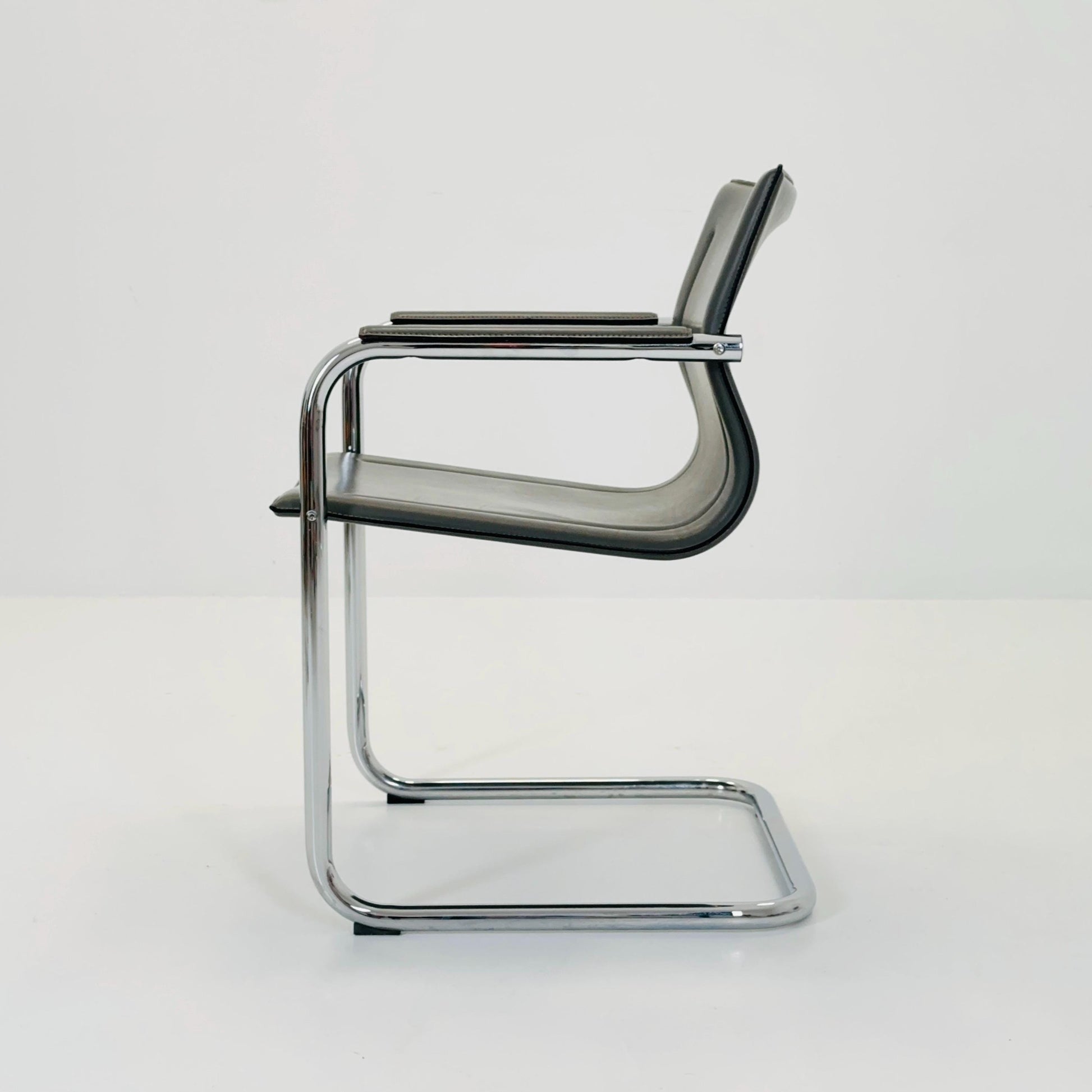 Mid century Italian Cantilever MG15 leather Armchair by Matteo Grassi, 1970s