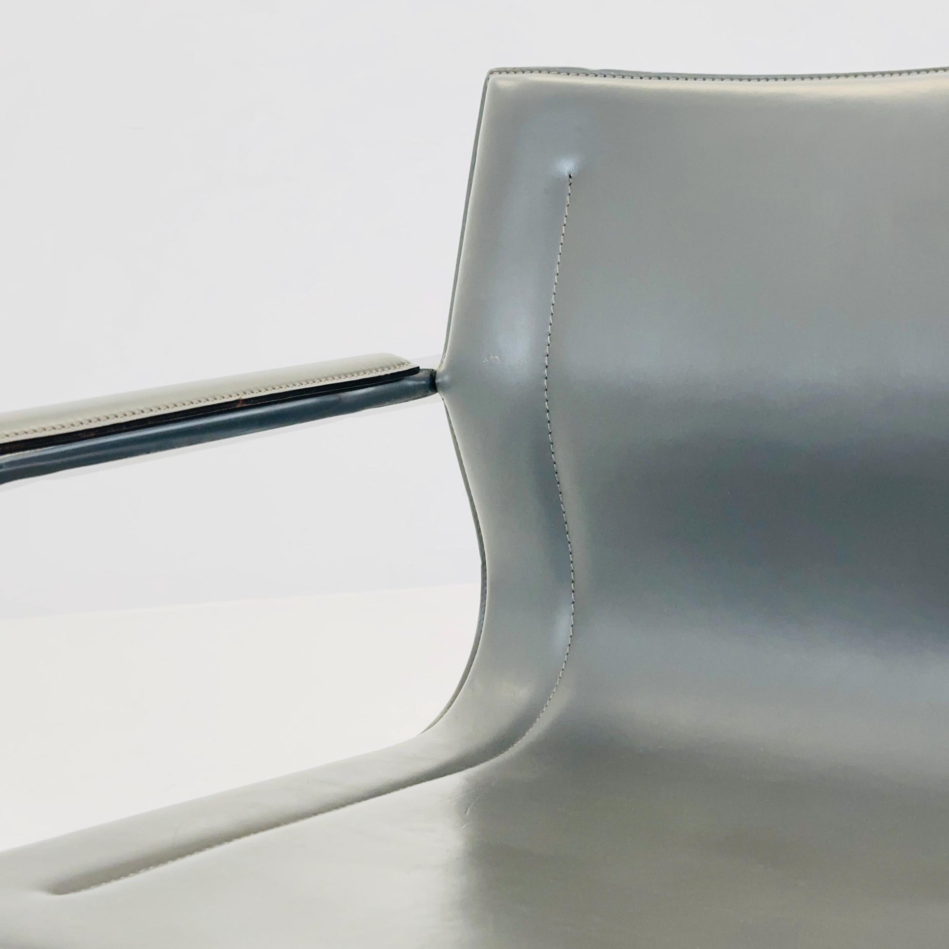 Mid century Italian Cantilever MG15 leather Armchair by Matteo Grassi, 1970s
