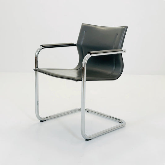 Mid century Italian Cantilever MG15 leather Armchair by Matteo Grassi, 1970s