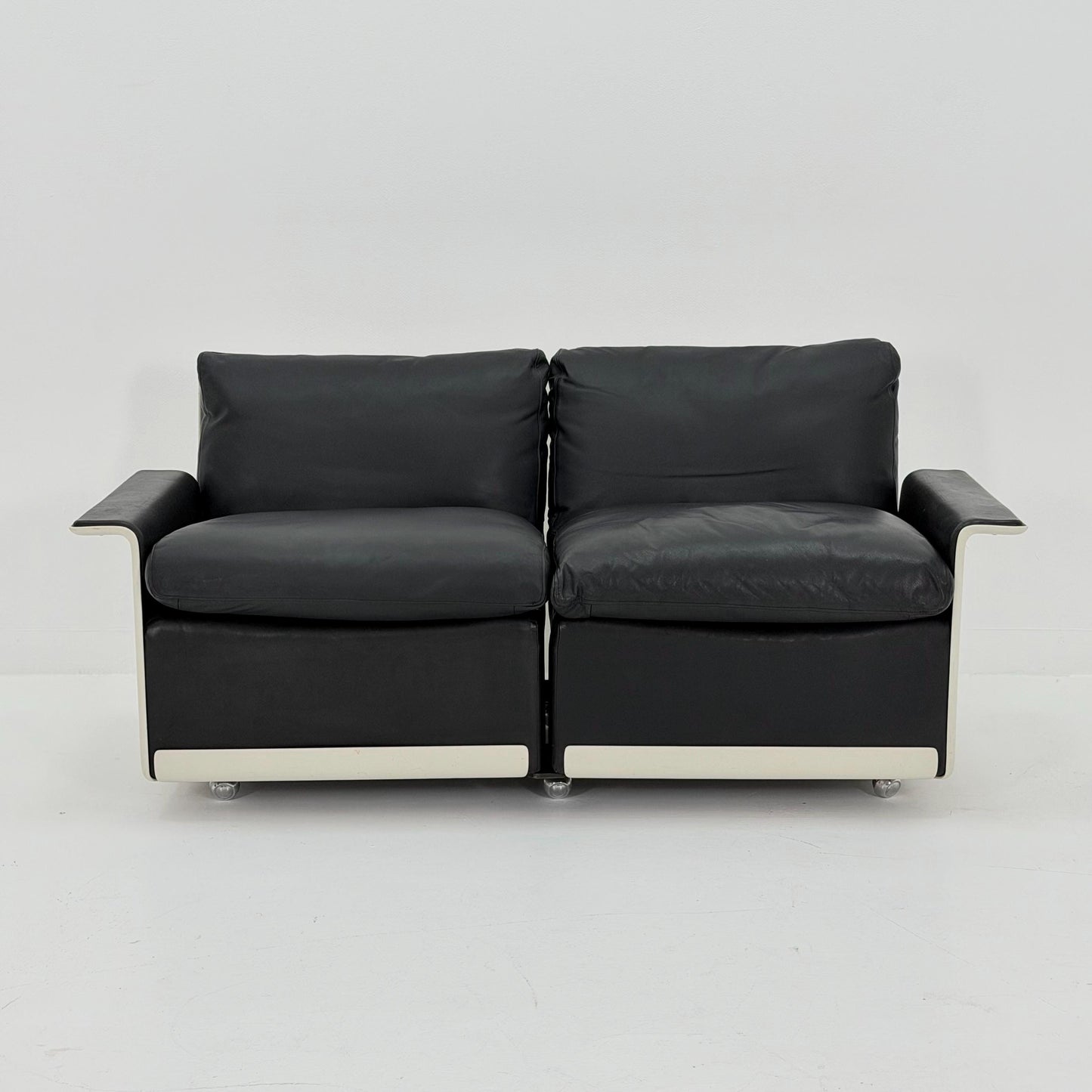 Mid century Ultra-Rare Space Age two seater sofa RZ62 by Dieter Rams for Vitsoe, 1960s Germany