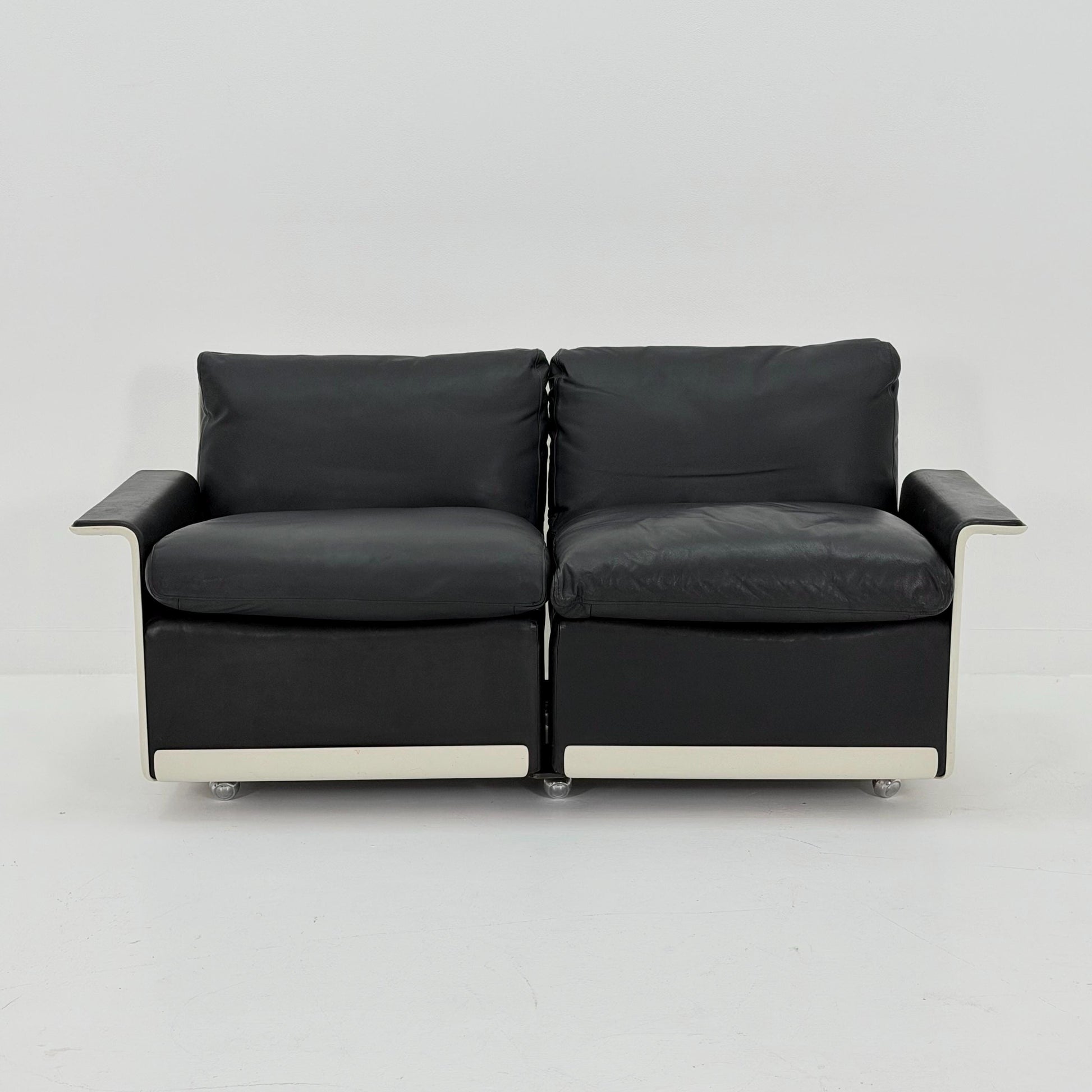 Mid century Ultra-Rare Space Age two seater sofa RZ62 by Dieter Rams for Vitsoe, 1960s Germany