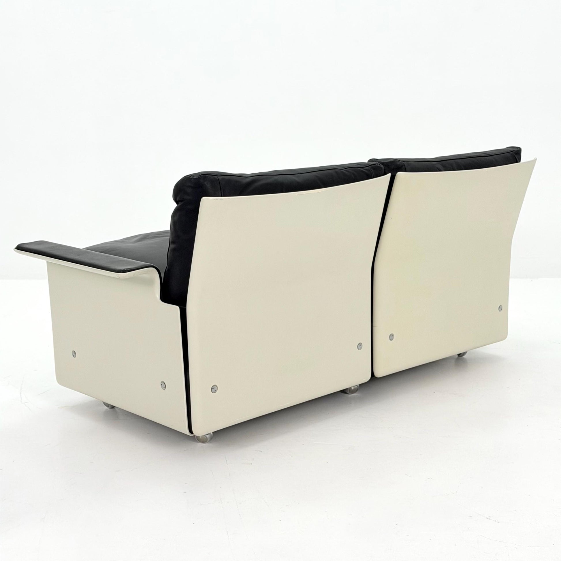 Mid century Ultra-Rare Space Age two seater sofa RZ62 by Dieter Rams for Vitsoe, 1960s Germany