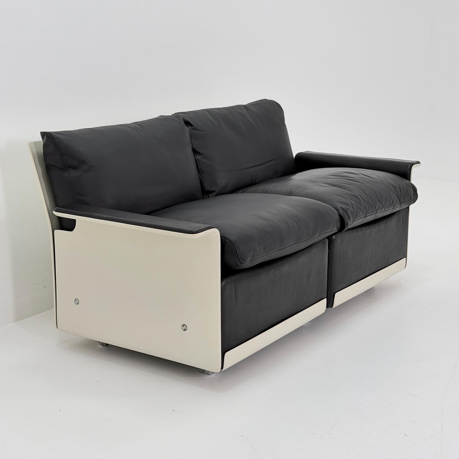 Mid century Ultra-Rare Space Age two seater sofa RZ62 by Dieter Rams for Vitsoe, 1960s Germany
