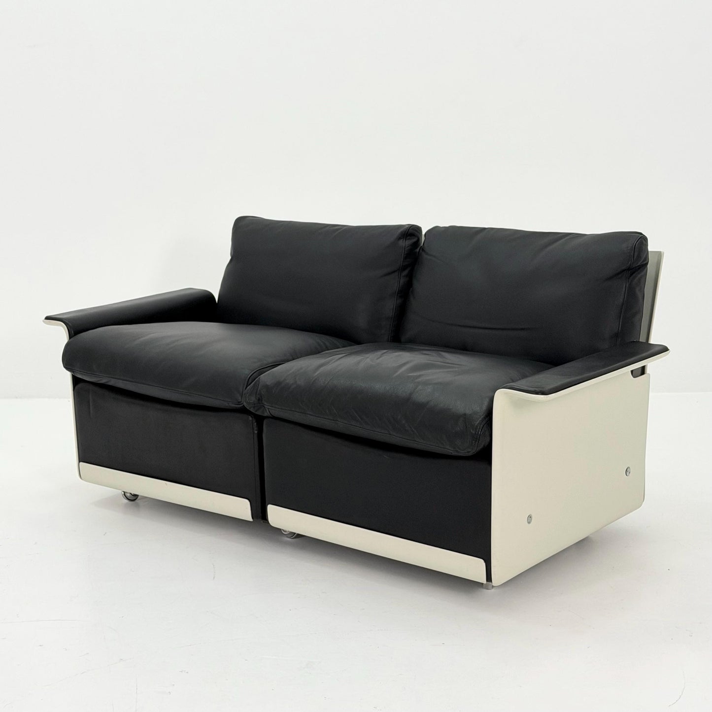 Mid century Ultra-Rare Space Age two seater sofa RZ62 by Dieter Rams for Vitsoe, 1960s Germany