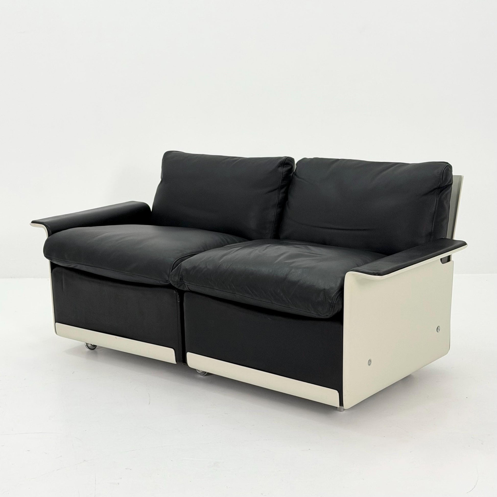 Mid century Ultra-Rare Space Age two seater sofa RZ62 by Dieter Rams for Vitsoe, 1960s Germany