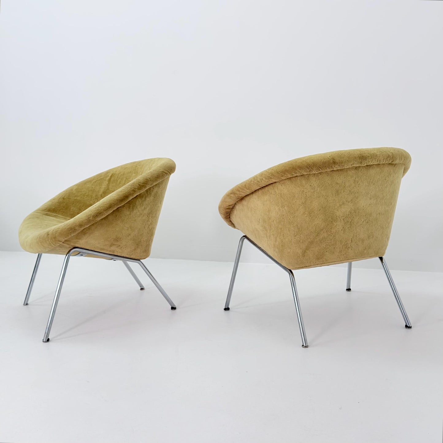 Set of 4 Walter Knoll 369 Lounge Chairs – Mid-Century Modern, Beige Mohair Wool, Germany 1970s