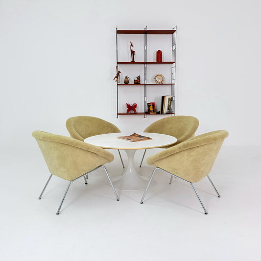 Set of 4 Walter Knoll 369 Lounge Chairs – Mid-Century Modern, Beige Mohair Wool, Germany 1970s
