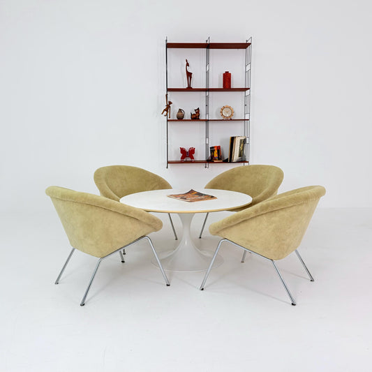 Set of 4 Walter Knoll 369 Lounge Chairs – Mid-Century Modern, Beige Mohair Wool, Germany 1970s