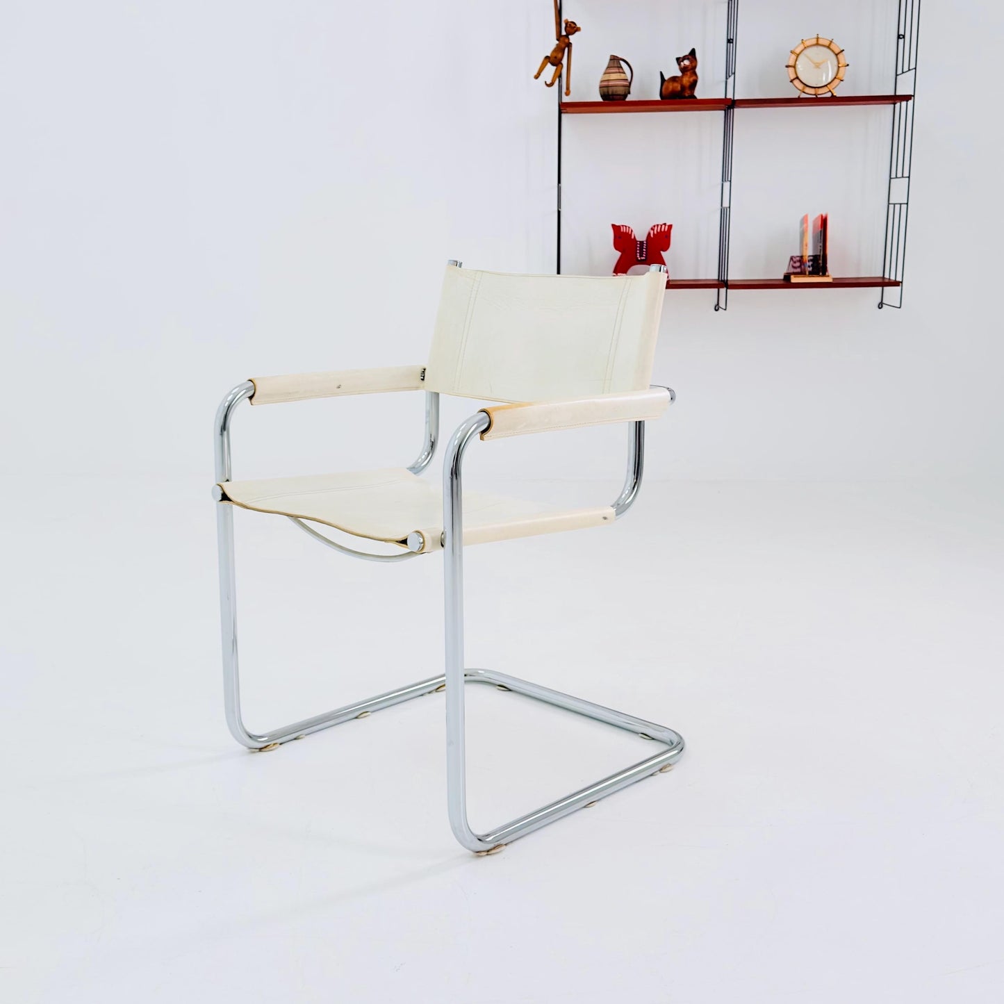 Mid century Bauhaus B34 Cantilever armChair by Mart Stam for Jox Interni, Italy 1980s