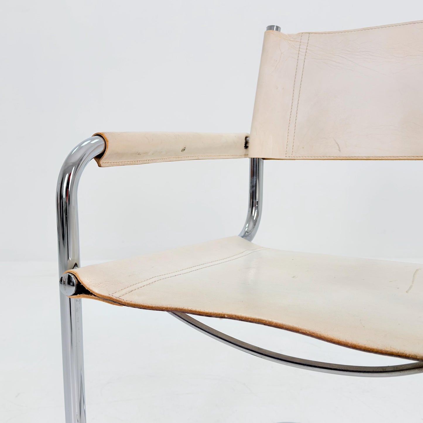 Mid century Bauhaus B34 Cantilever armChair by Mart Stam for Jox Interni, Italy 1980s