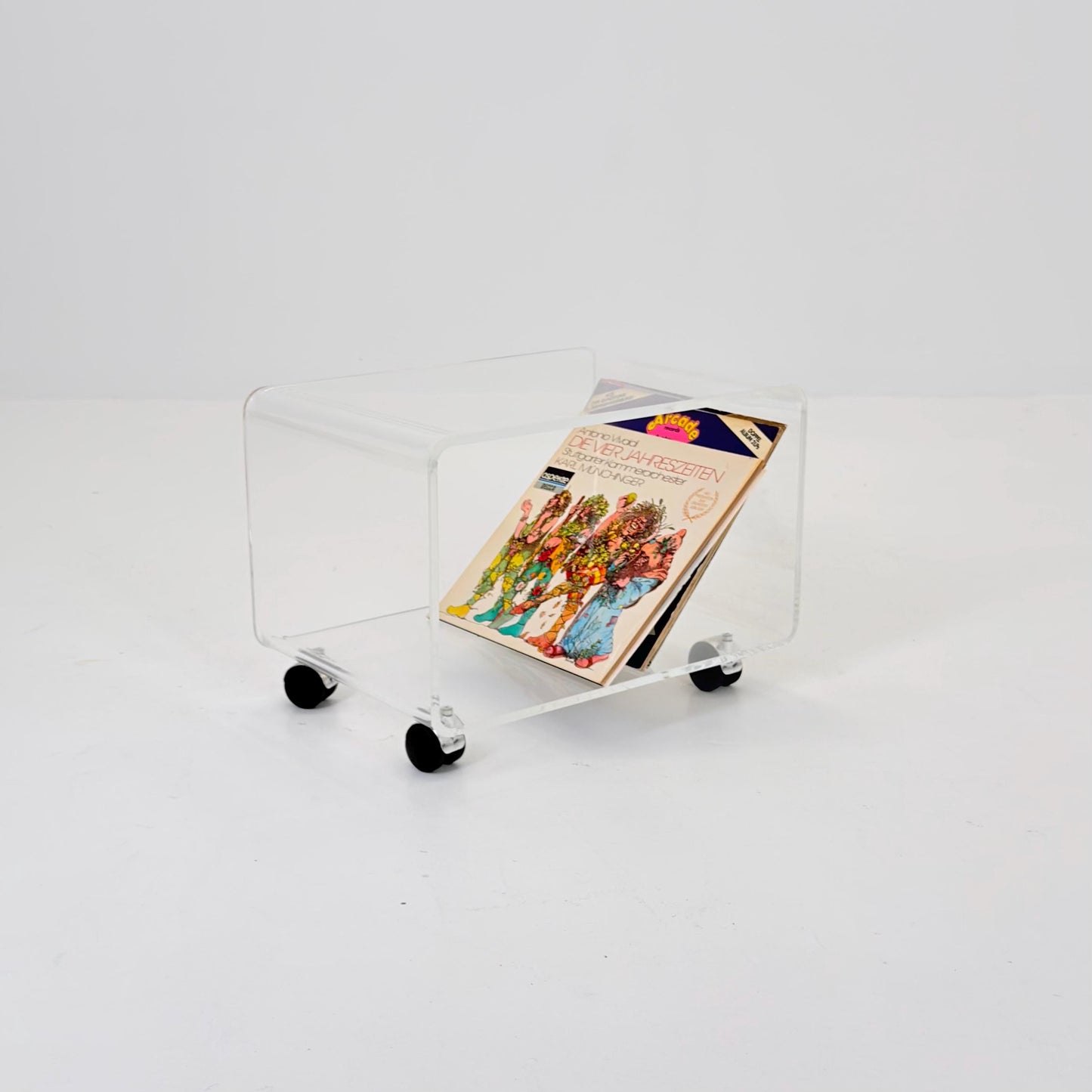 Space age Plexiglass Trolley-side table by Michel Dumas for Roche Bobois 1970s