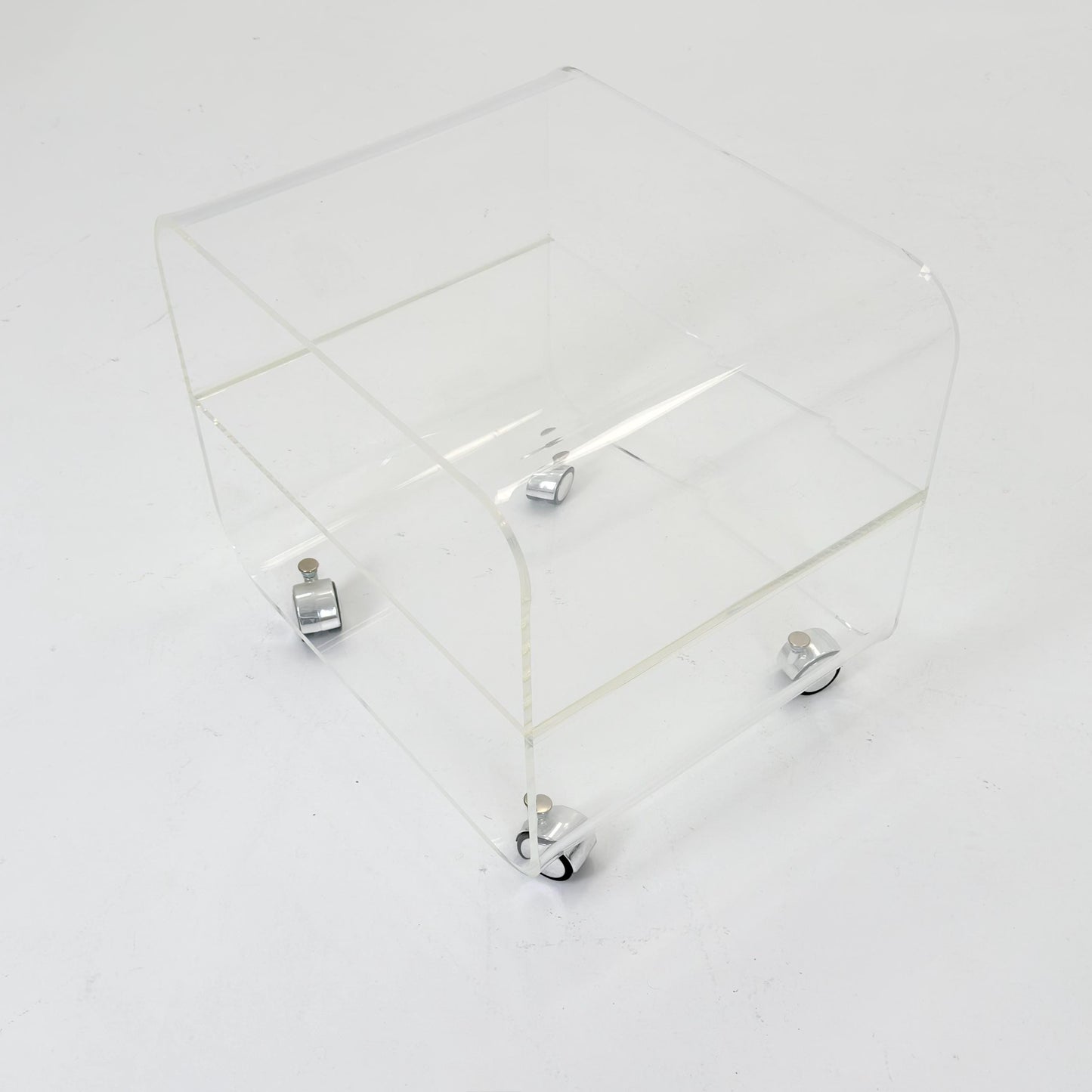 Space age Plexiglass Trolley-side table by Michel Dumas for Roche Bobois 1970s