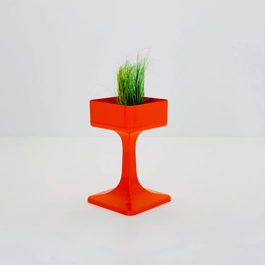 Rare Mid-Century Modern Space Age Orange Plastic Side Table | Vintage 1970s Italy