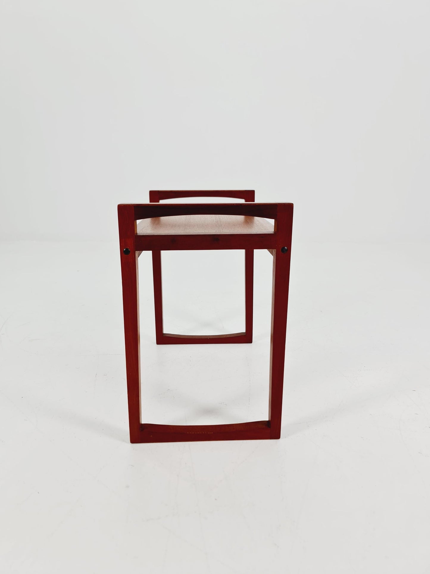 Vintage Danish teak dining stool ottoman 1960s