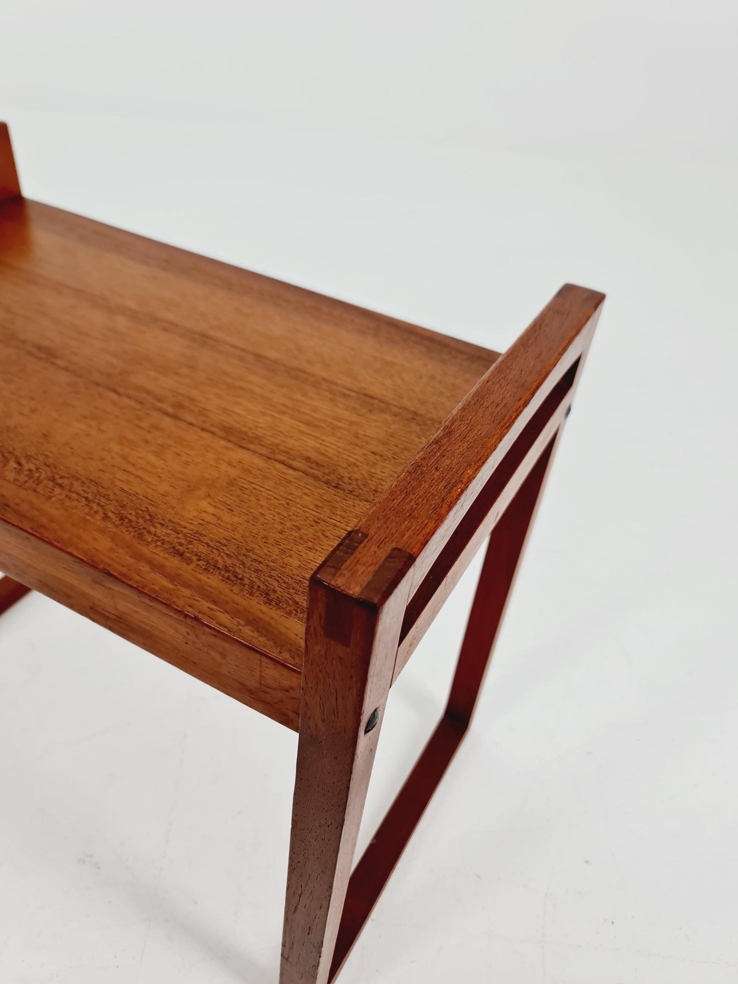 Vintage Danish teak dining stool ottoman 1960s