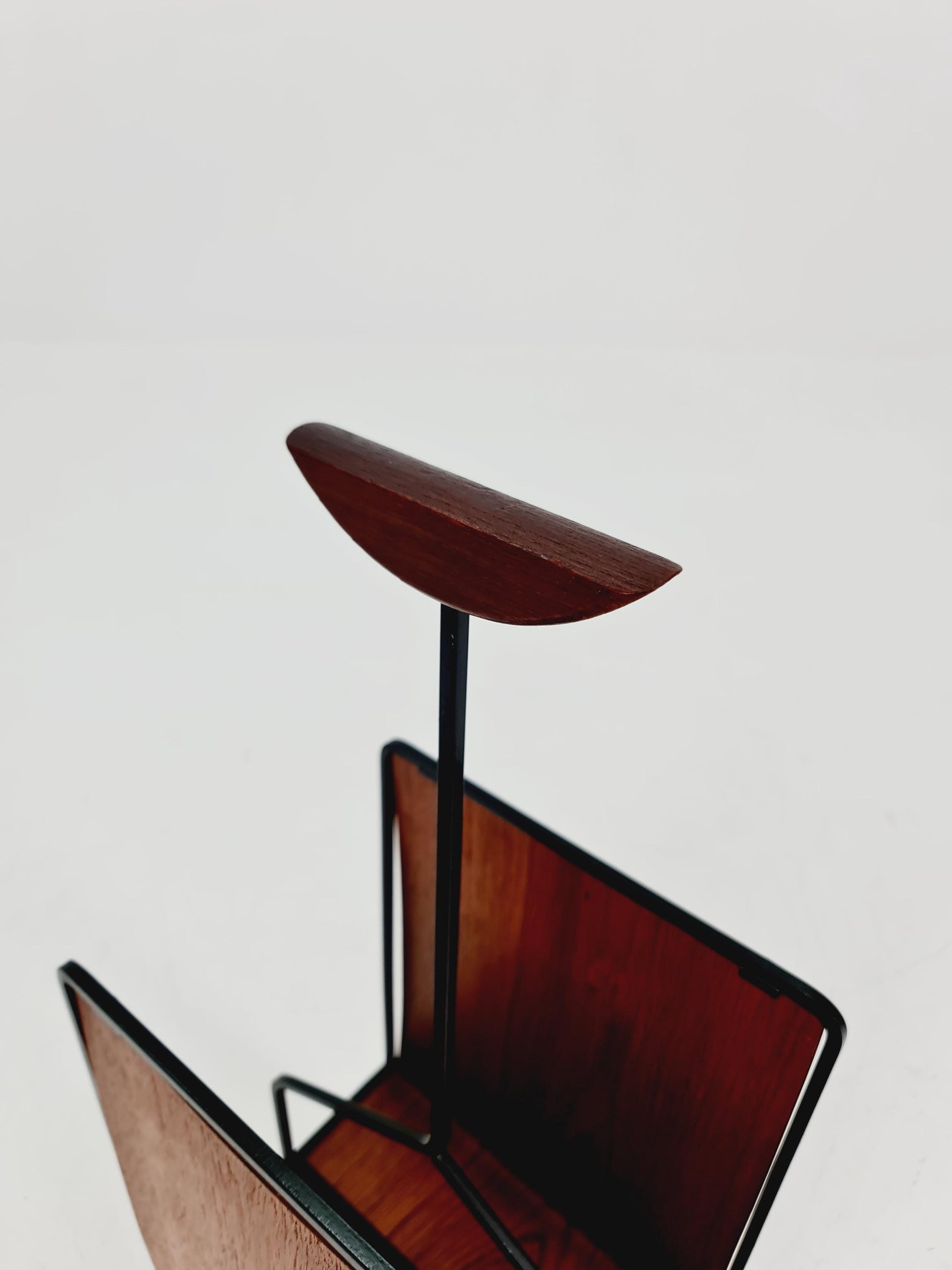 Danish Mid century Solid teak magazine rack 1960s